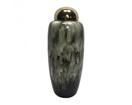 Sagebrook - 14" Urn With Gold Lid