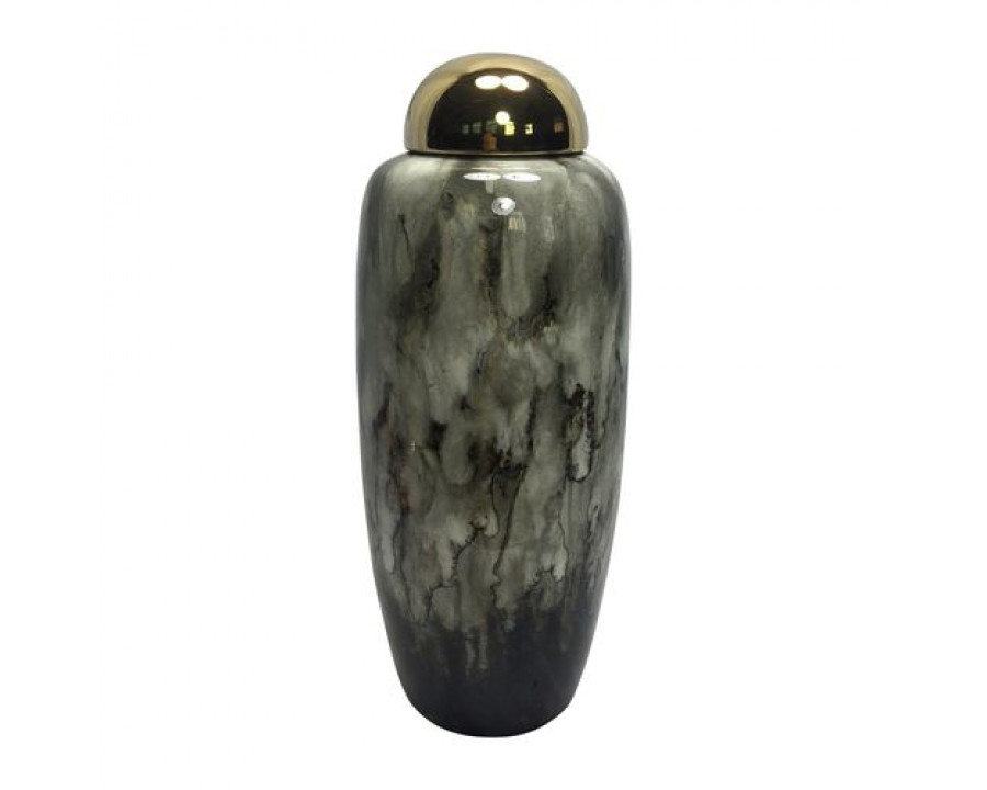 Sagebrook 14" Urn With Gold Lid