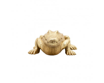 Sagebrook 16" Polyresin Crocodile Figurine - Gold