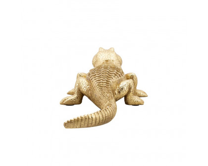 Sagebrook 16" Polyresin Crocodile Figurine - Gold