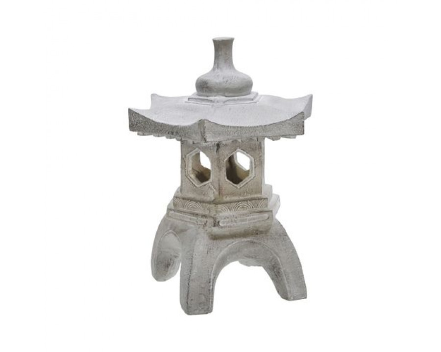 Sagebrook 17" Temple Lighthouse Decor - Gray