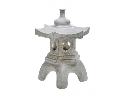 Sagebrook 17" Temple Lighthouse Decor - Gray