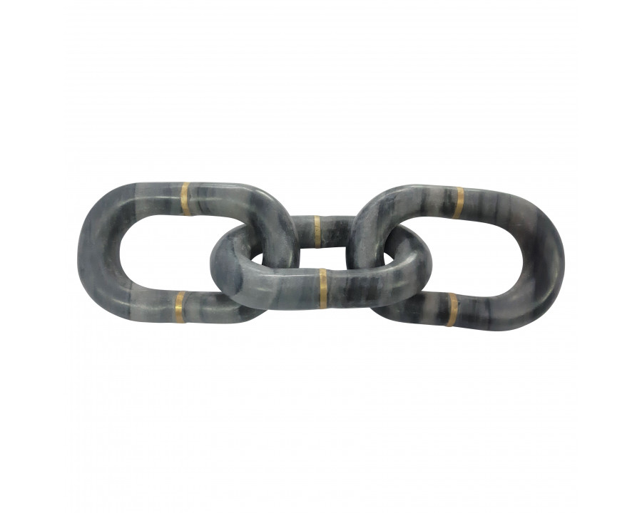 Sagebrook 14" Marble Chain Decor - Gray