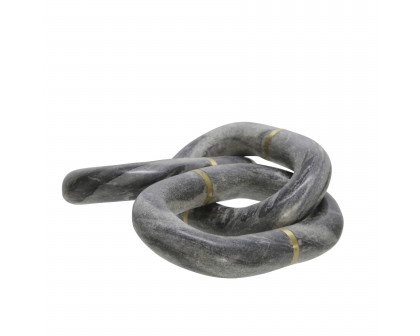 Sagebrook 14" Marble Chain Decor - Gray