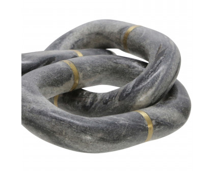 Sagebrook 14" Marble Chain Decor - Gray