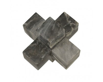 Sagebrook 7" Marble Jack Decor - Gray