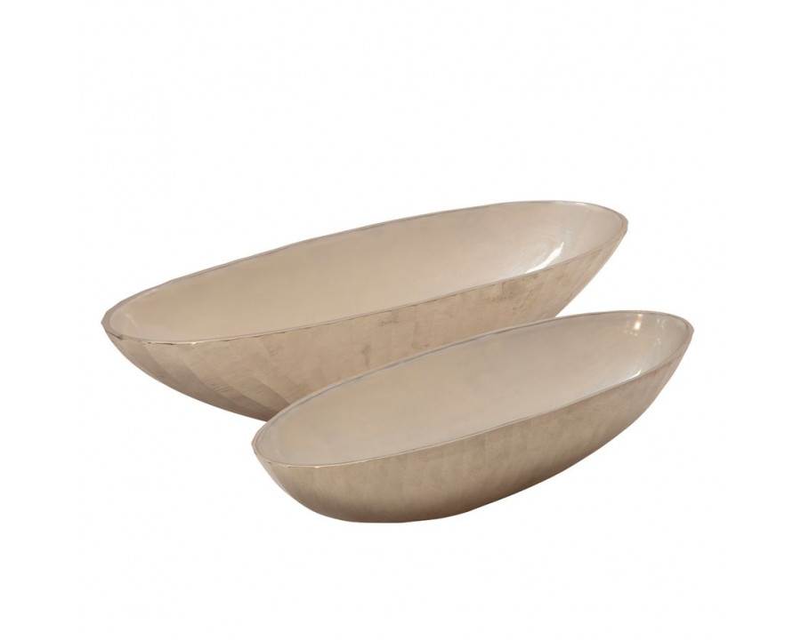 Sagebrook 21"/24" Aluminum Oval Bowl (Set Of 2)