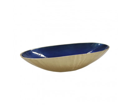 Sagebrook 21"/24" Aluminum Oval Bowl (Set Of 2) - Blue