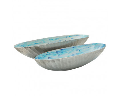 Sagebrook 21"/24" Aluminum Oval Bowl (Set Of 2)