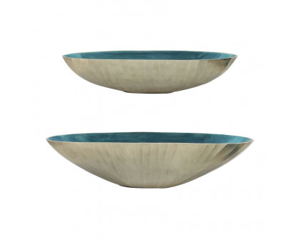 Sagebrook 21"/24" Aluminum Oval Bowl (Set Of 2)