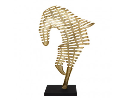 Sagebrook - 64" Metal Horse Sculpture in Gold