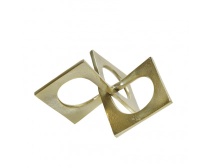 Sagebrook™ 9" Metal Linked Square Decor - Gold