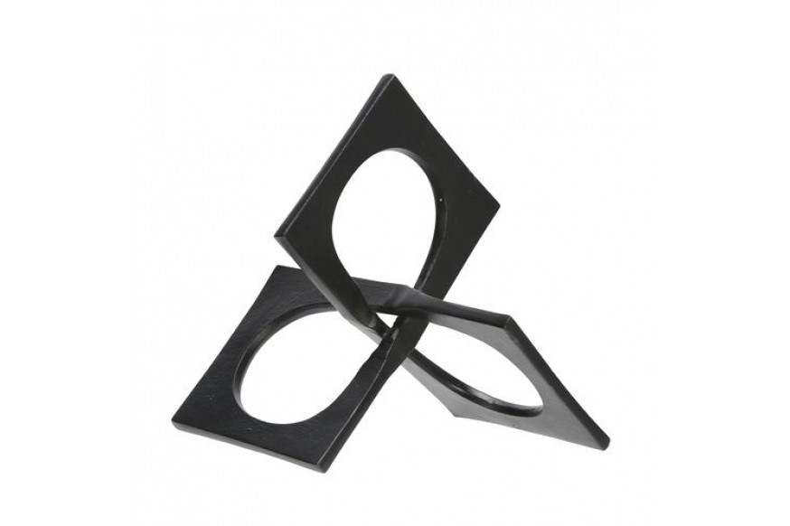 Sagebrook™ 9" Metal Linked Square Decor - Black