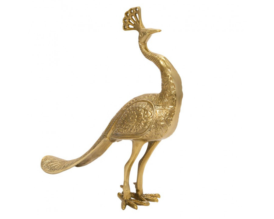 Sagebrook - 16" Metal Peacock in Gold