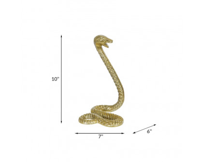 Sagebrook 10" Metal Snake - Gold