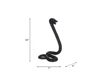 Sagebrook 10" Metal Snake - Black