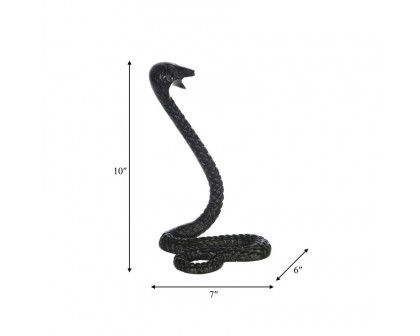 Sagebrook 10" Metal Snake - Black