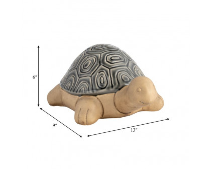 Sagebrook 13" Ceramic Tortoise Decor - Gray