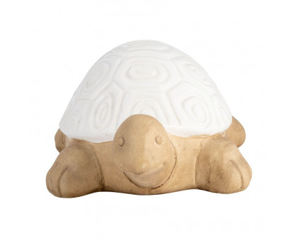 Sagebrook 13" Ceramic Tortoise Decor - White