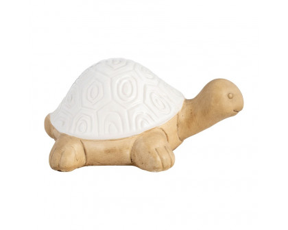 Sagebrook 13" Ceramic Tortoise Decor - White