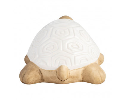 Sagebrook 13" Ceramic Tortoise Decor - White