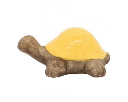 Sagebrook 13" Ceramic Tortoise Decor - Yellow