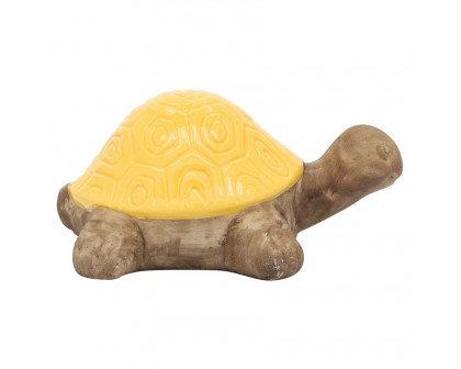 Sagebrook 13" Ceramic Tortoise Decor - Yellow