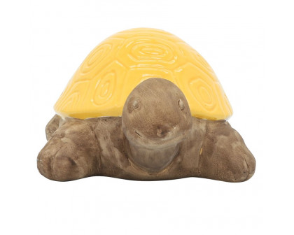 Sagebrook 13" Ceramic Tortoise Decor - Yellow