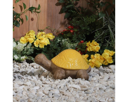 Sagebrook 13" Ceramic Tortoise Decor - Yellow