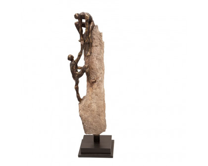 Sagebrook 23" Rock Climber Decor - Bronze