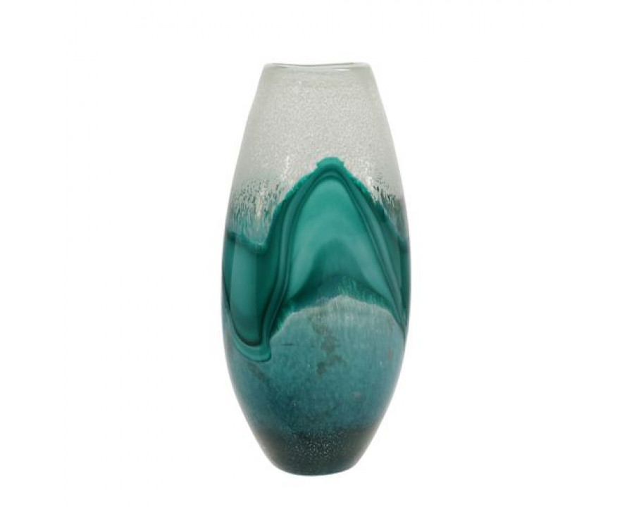 Sagebrook - 17" Glass Vase in Green Mix