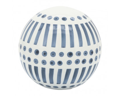 Sagebrook 6"/5"/4" Ceramic Orbs (Set Of 3) - Navy