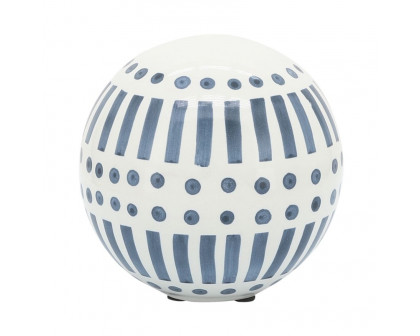 Sagebrook 6"/5"/4" Ceramic Orbs (Set Of 3) - Navy