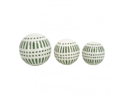 Sagebrook 15430 6"/5"/4" Ceramic Orbs (Set Of 3)