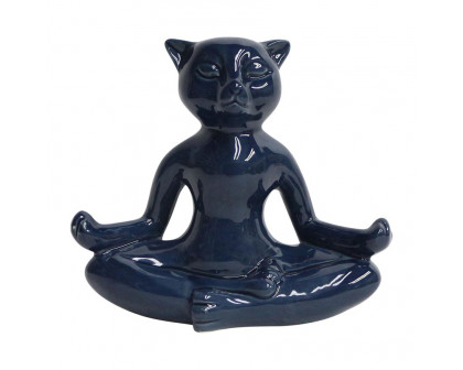 Sagebrook 7" Ceramic Yoga Cat