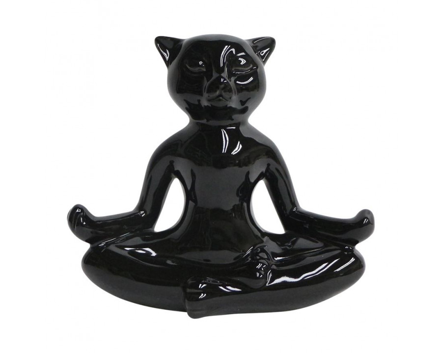 Sagebrook 7" Ceramic Yoga Cat