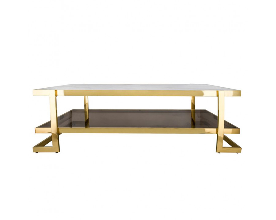 Sagebrook - Metal/Marble Glass Coffee Table