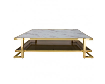 Sagebrook - Metal/Marble Glass Coffee Table