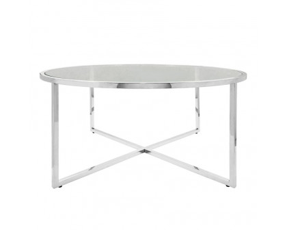 Sagebrook Metal Pull Out Coffee Table - Silver