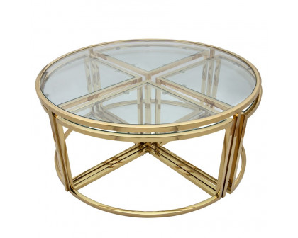 Sagebrook Metal Pull Out Coffee Table - Gold