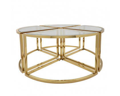 Sagebrook Metal Pull Out Coffee Table - Gold