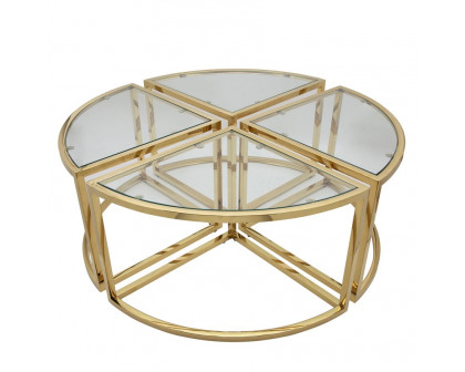 Sagebrook Metal Pull Out Coffee Table - Gold