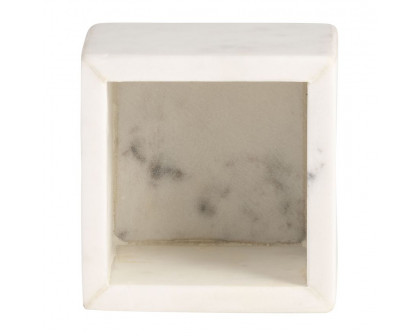 Sagebrook 6" Marble Box With Orb - White