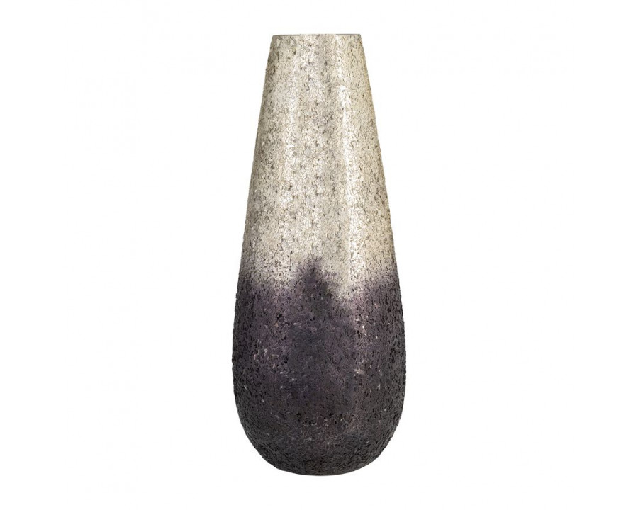 Sagebrook - 18" Crackled Vase in Plum Ombre