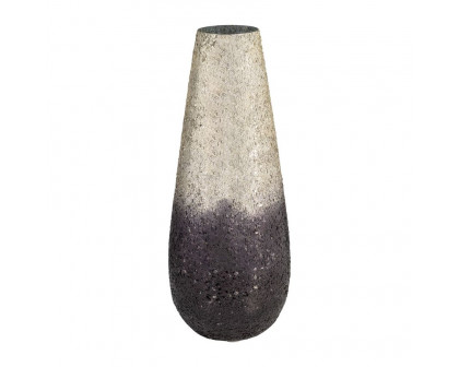 Sagebrook - 18" Crackled Vase in Plum Ombre