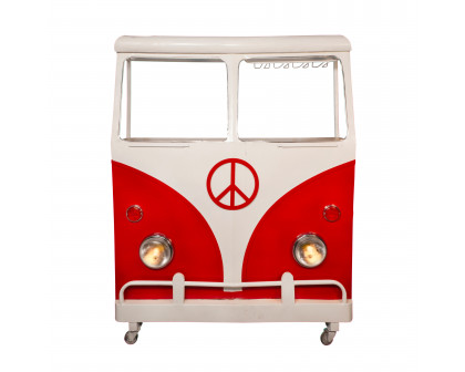 Sagebrook Metal Bus Kombi Bar - Red