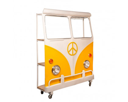 Sagebrook Metal Bus Kombi Bar - Yellow