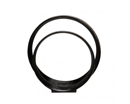 Sagebrook - 12"/14" Aluminum Ring (Set Of 2) in Black