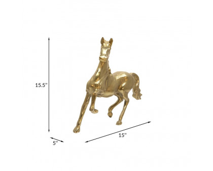 Sagebrook - 16" Horse Sculpture in Gold