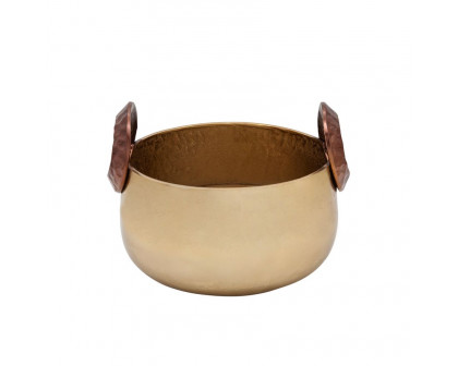 Sagebrook - 10"/12" Bowl With Handles (Set Of 2) in Gold